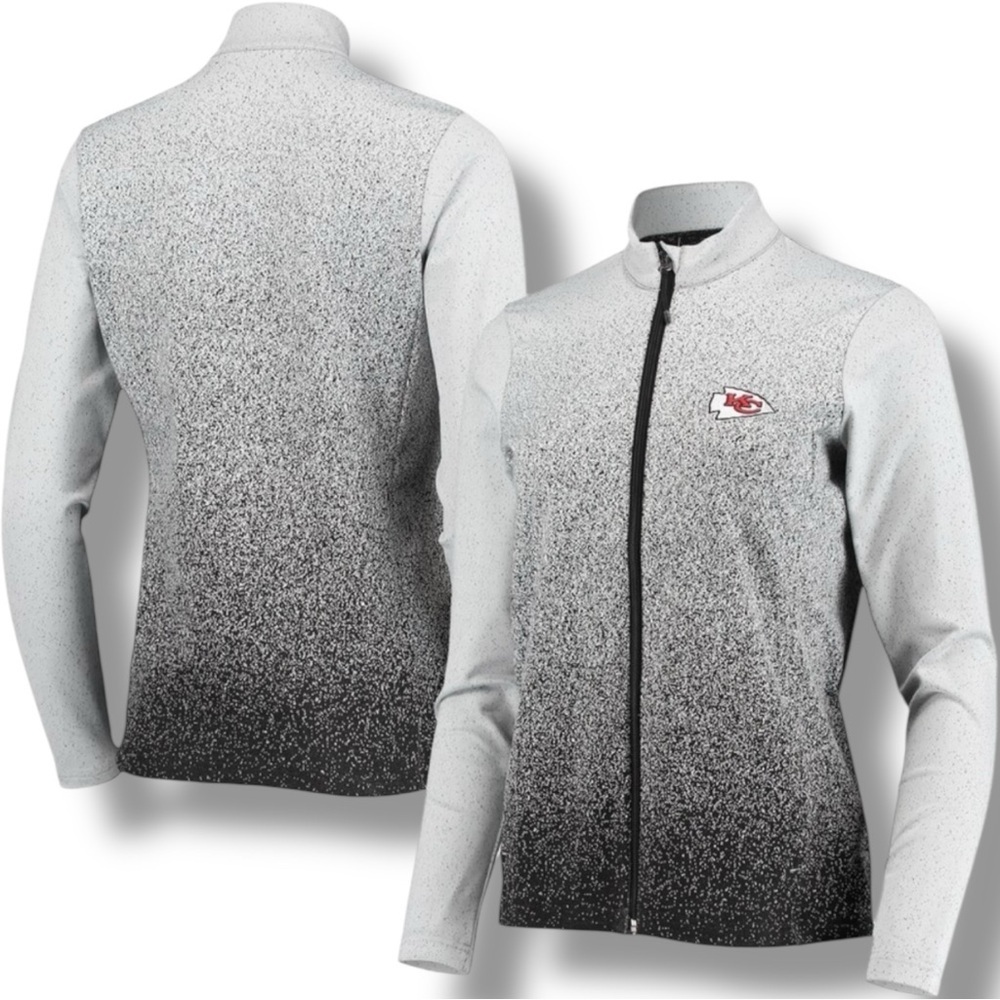 ANTIGUA Women's White/Black Kansas City Chiefs Guide Full-Zip Jacket XXL